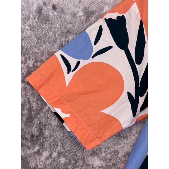 Marimekko Uniqlo Pant Set XS / S Womens Floral Print Button Top Straight Leg - Picture 4 of 13